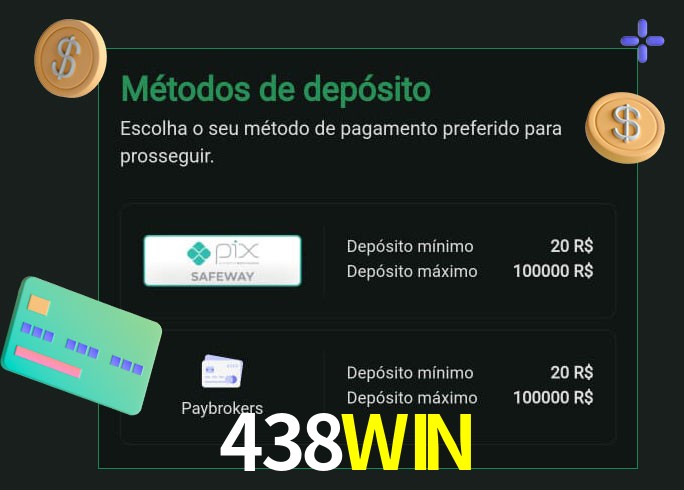 O cassino 438WIN oferece uma grande variedade de métodos de pagamento